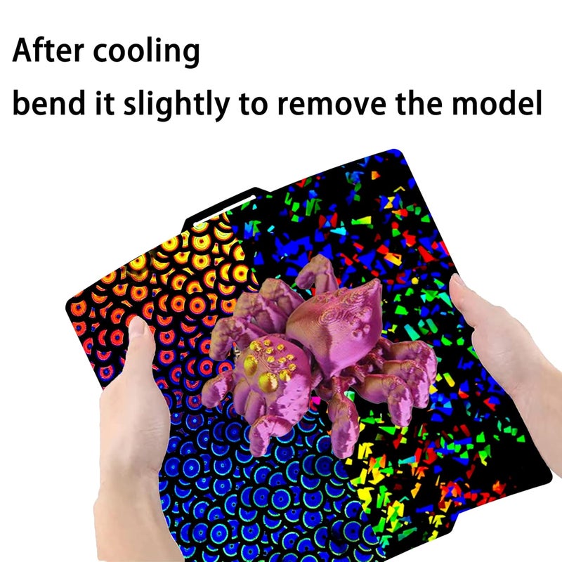 Tiny Trees Build Plate for Bambu Lab P1S P2S A1 X1C X1 X1E P1P: Smooth PEI H1H Carbon PET PEO PEY Sheet Bed Plate P1S Build Plate for 3D Printing Hobbyist, 257 X 257mm (PEY-Flake+PEK-Kaleidoscope) - Image 5